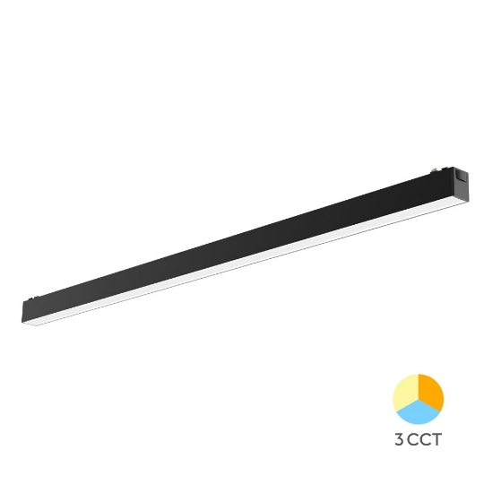 Imagine CORP LINEER LED PT SINA MAGN. 18W 3in1 NEGRU S20B-LNR600-SLIM