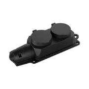 Imagine PRELUNGITOR CAUCIUC 2 PRIZE 16A IP44 NEGRU BRAYTRON