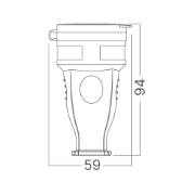 Imagine PRIZA PORTABILA SCHUKO CAUCIUC IP44 16A 230V NEGRU BRAYTRON