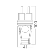 Imagine STECHER SCHUKO CAUCIUC IP44 16A 230V NEGRU BRAYTRON
