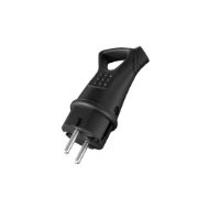 Imagine STECHER SCHUKO CU MANER CAUCIUC IP44 16A 230V NEGRU BRAYTRON