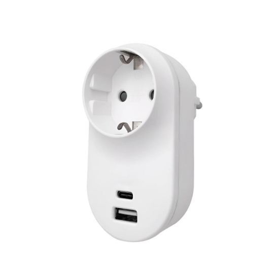 Imagine STECHER SCHUKO USB A+C 3.4A ALB