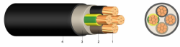 Imagine Cablu fără halogen cupru, N2XH 5x4 mm² B2ca 