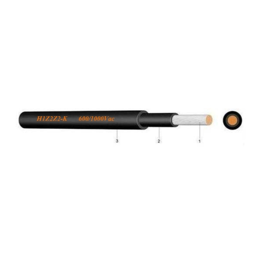 Imagine Conductor flexibil cupru, CABLU SOLAR H1Z2Z2-K 1x6 mm², negru
