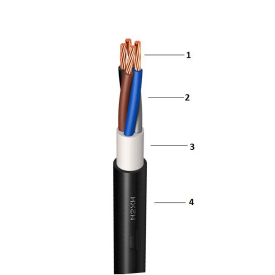 Imagine Cablu fără halogen cupru, N2XH 3x50+25 mm² B2ca – tambur