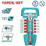 Imagine TOTAL - SET TUBULARE 1/4" – 12 PIESE