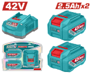 Imagine TOTAL - KIT 2 BATERII SI INCARCATOR - 42V - 2.5Ah