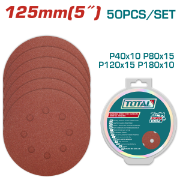 Imagine TOTAL - DISC HARTIE ABRAZIVA 125MM - P40,P80,P120,P180