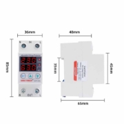 Imagine Releu digital de protectie tensiune, Sinotimer, reglabil intr 1- 63A, , ecran digital LED, SVP-916-63A