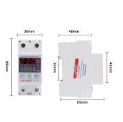 Imagine Releu de protectie tensiune monofazic, Sinotimer, 40A, ecran digital LED, recuperare automata, SVP-912-40A