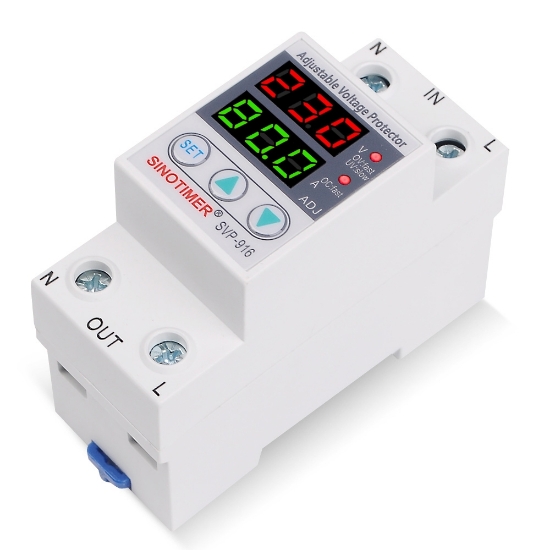 Imagine Releu monofazic digital de protectie tensiune, Sinotimer, reglabil intr 1- 80A, , ecran digital LED, SVP-916-80A