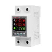 Imagine Releu digital monofazic de protectie tensiune, Sinotimer, si curent 1- 40A,  consum KW, ecran digital LED, SVP-719-40A