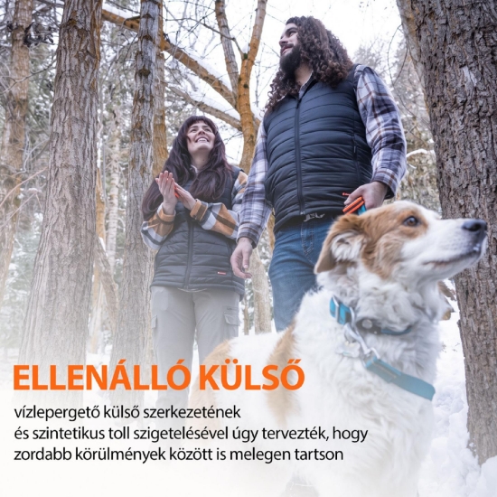 Imagine Vestă încălzită THAW THA-APR-0003-G, mărimea S, 4 zone de încălzire, 3 niveluri de încălzire, strat hidrofug, cu acumulator extern