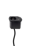 Imagine Priză pentru montare în masă, neagră, 1xUSB-A, 1xUSB-C, total 5 V, 3,4 A