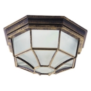 Imagine Aplica de exterior BERLIN, design clasic, E27, fara bec, IP44, aurie antichizata